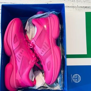 Tory Burch Tory Sport Hot Pink Leather Sneaker 8